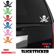 Jolly Roger Skull Sticker  Pirate Sticker  Pirate Ship Decal  Pirate Flag