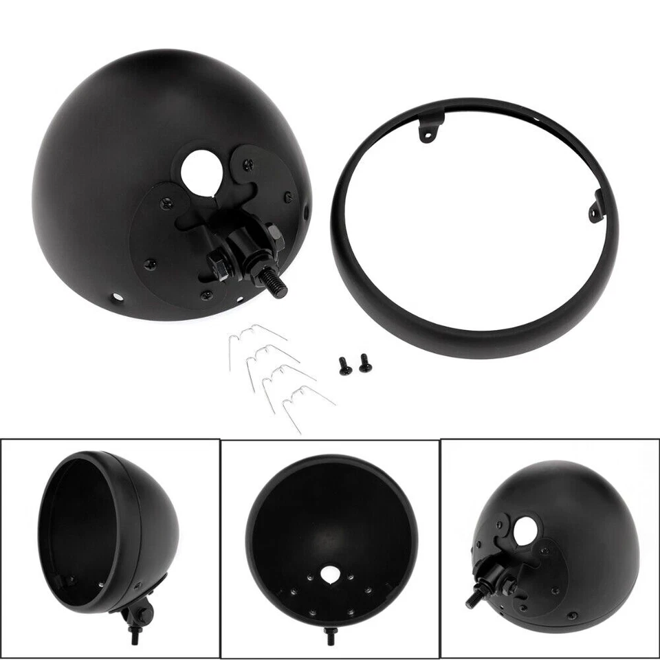 For Yamaha V-Star XVS 650 950 1100 1300 LED Headlight Housing Bucket 7" inch Foto 4 de 4