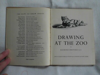 ZEICHNUNG IM ZOO von RAYMOND SHEPPARD 1949 ERSTAUSGABE BUCH