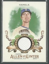 2017 TOPPS ALLEN & GINTER COLE HAMELS RANGERS GAME USED JERSEY PATCH RELIC