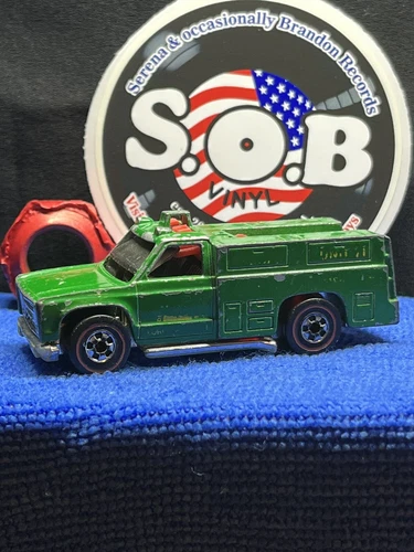 Hot Wheels Redlines 1974 Forest Service Green Fire Utility Truck 1:64 Hi Miles