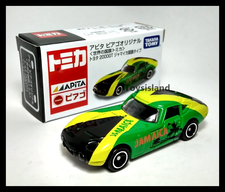 TOMICA APiTA World Flag JAMAICA TOYOTA 2000GT 1/59 TOMY TOMICA APiTA World Flag JAMAICA TOYOTA 2000GT 1/59 TOMY