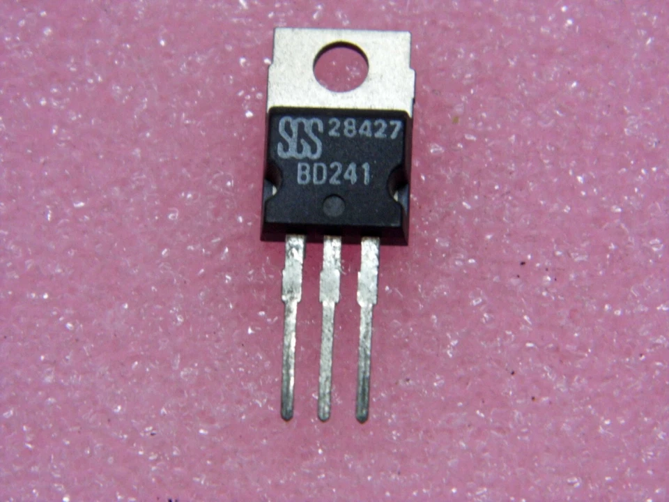 SGS Lot x5 : transistor BD 241 BD241 ~ transistor NPN Si ~ Ic max 3A