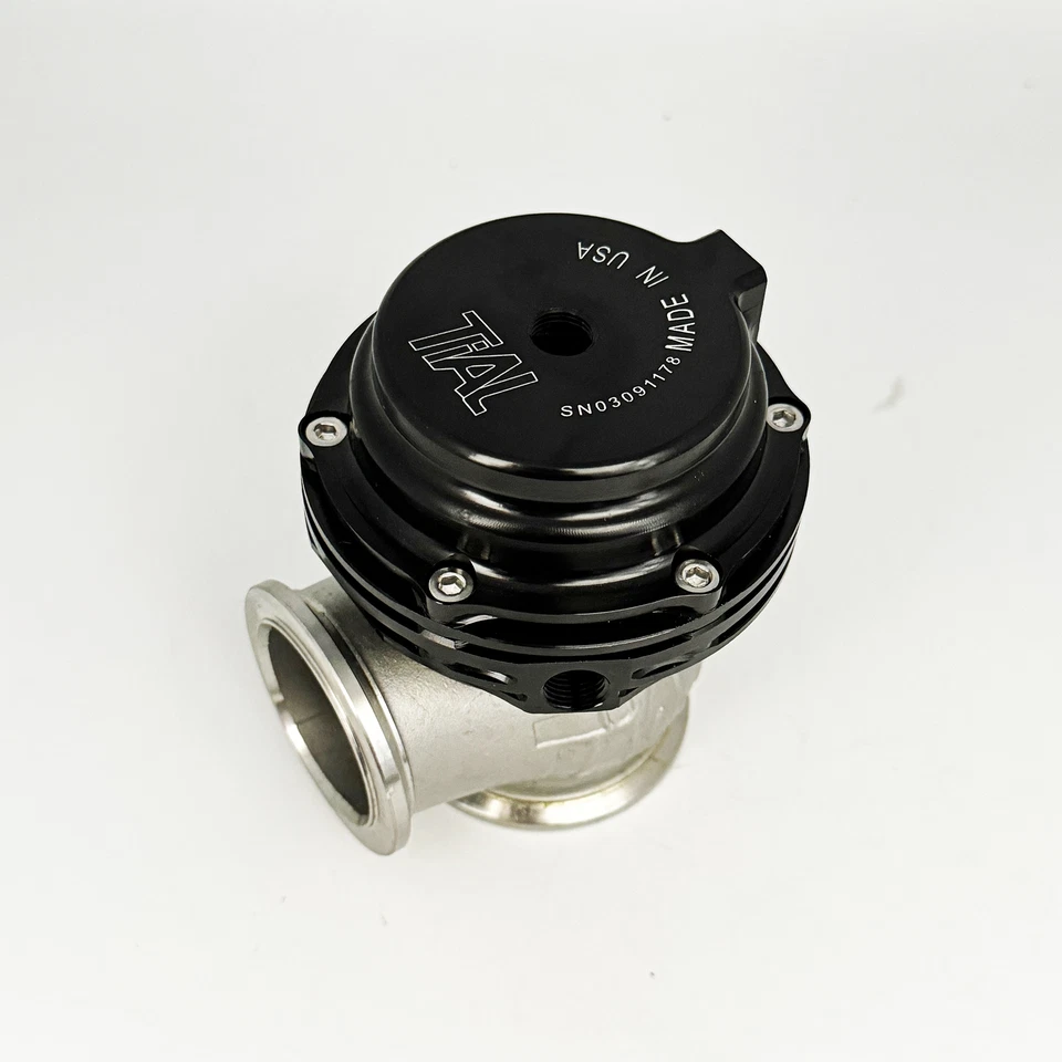 38mm Turbo External Wastegate MVS BOV Boost W/ Tial V-Band Flange Springs BLACK - Image 2 of 4