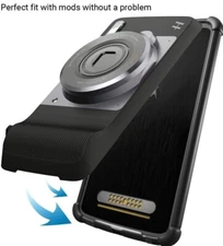 Matte Black Motorola Moto Z2 Force Protective Bumper Case CaseWe 