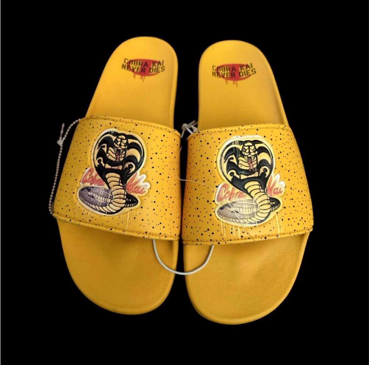 PANTOFOLA D’ORO Ciabatte Sandali Champion Uomo Cobra Kai Giallo Nero Rosso Taglia 13