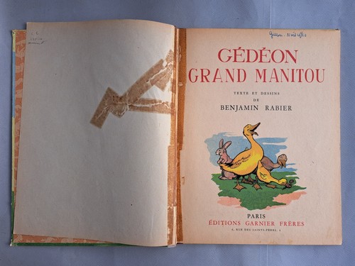 BENJAMIN RABIER : GEDEON GRAND MANITOU. GARNIER. 1949. - Foto 5 di 8
