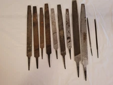 Mixed Lot Of 10 Metal Hand Files And 1 Rasp