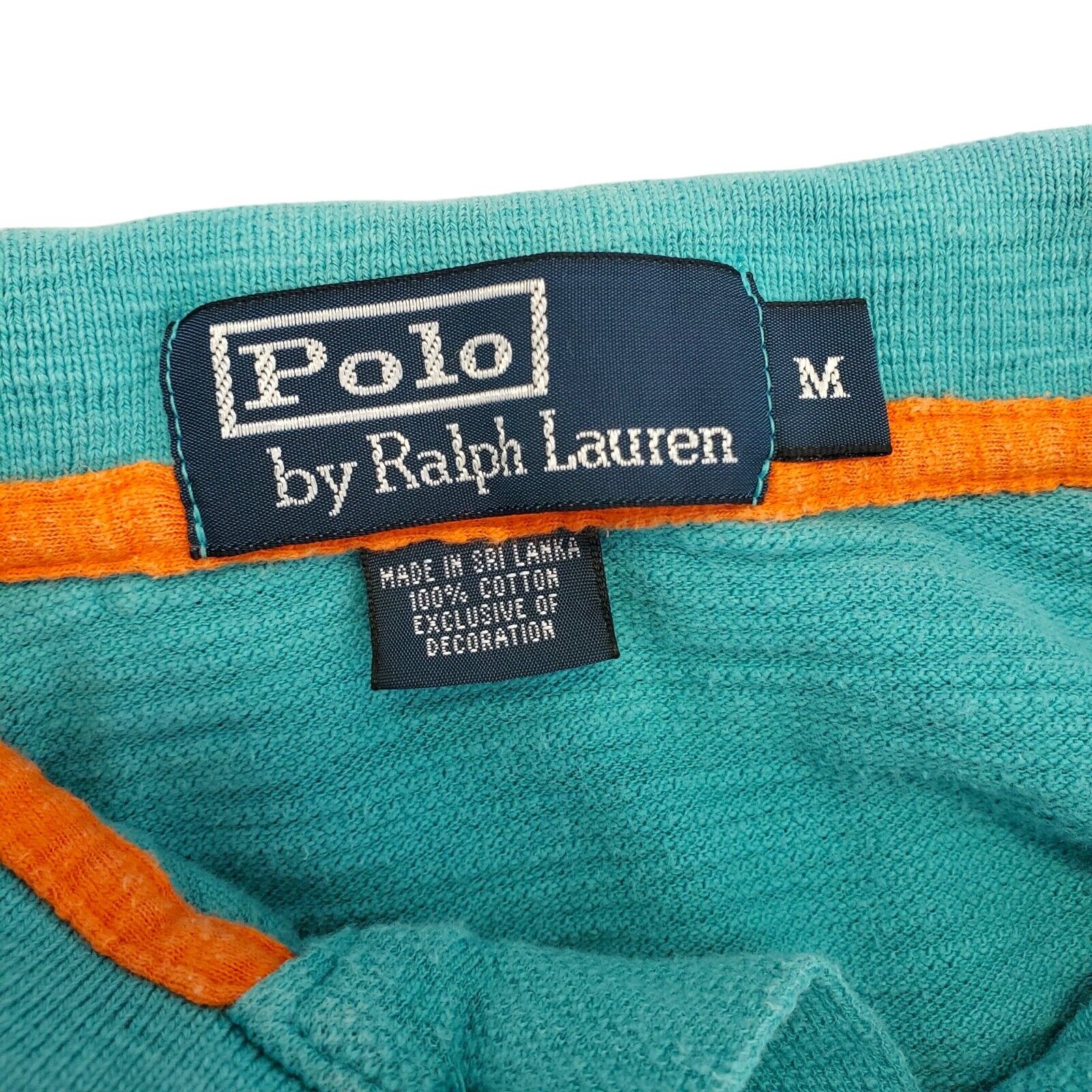 Ralph Lauren POLO Shirt Mens Medium Teal Multicol… - image 4