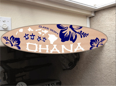 wall hanging surf board surfboard decor hawaiian beach surfing beach ...