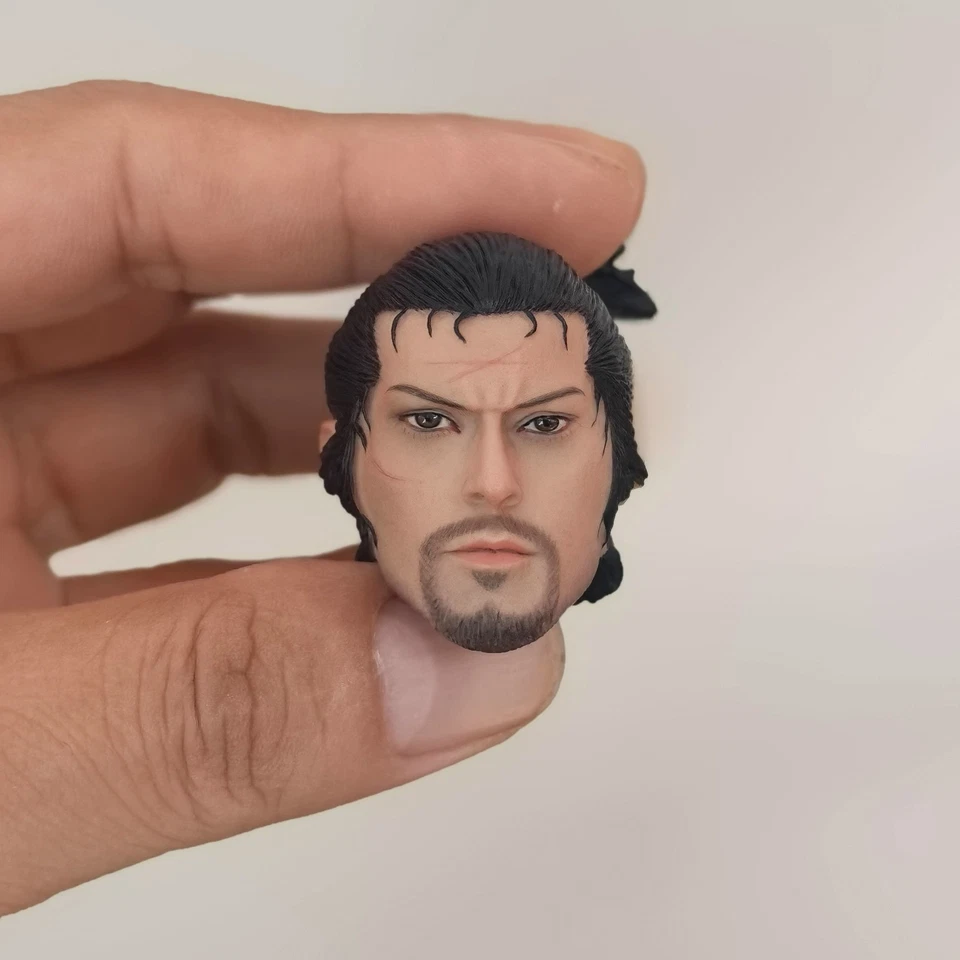 Cabeza masculina samurai japonesa escala 1/6 esculpida para cuerpo de figura de acción TBL de 12" PH Foto 4 de 4