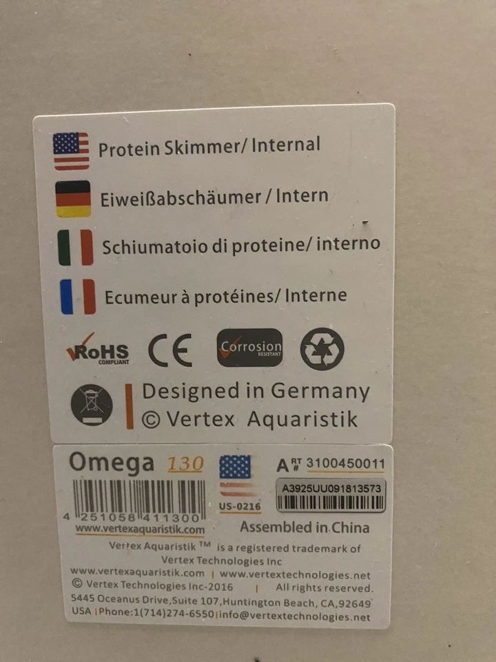 Vertex Omega 130 Protein Skimmer - Image 4 of 4