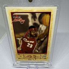 LeBron James 2004-05 Fleer Sweet Sigs #75 Cavaliers Rookie Year Stat Card In MAG. rookie card picture
