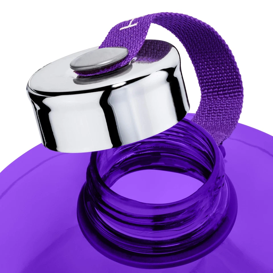 HydroMATE Large Gallon 128 oz Motivational Water Bottle Purple - Image 3 of 4