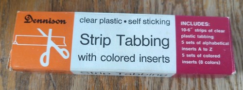Dennison Strip Tabbing With Colored Inserts