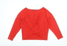 Rote Wickelbluse Damen UK-Gr&ouml;&szlig;e 12 von F&F