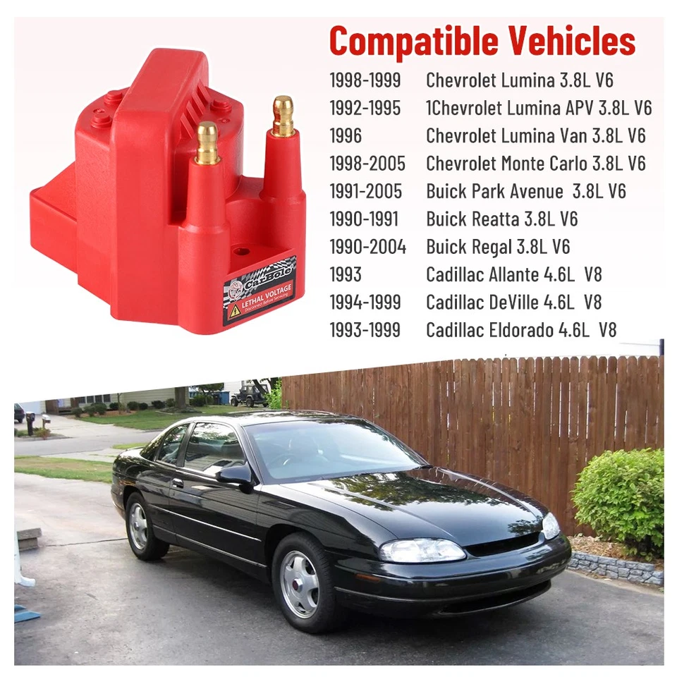 Ignition Coils & Spark Plugs & Wires For 1997-2007 Pontiac Grand Prix 3.8L DR39 - Image 3 of 4