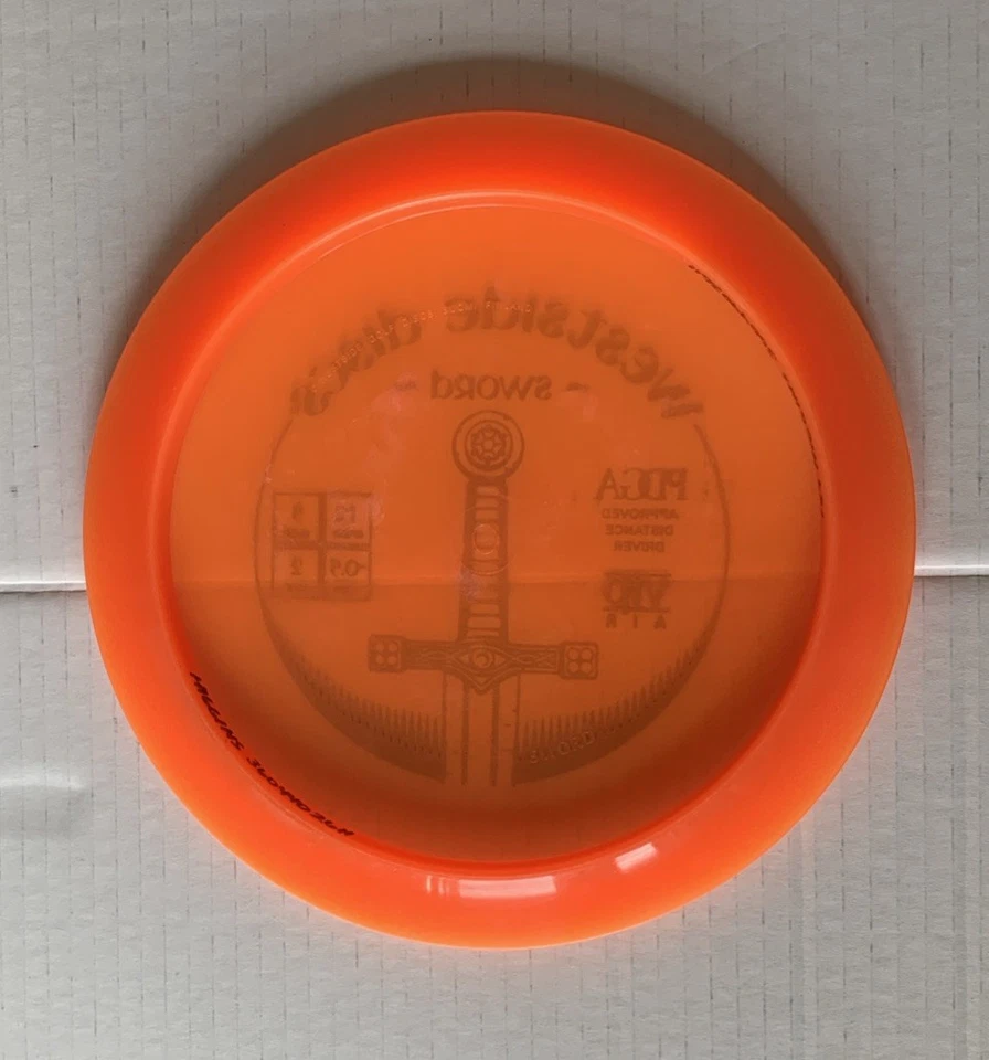 Westside Dicsx VIP Air Sword Orange Lightweight Distance Driver 160 Grams - Image 2 of 4