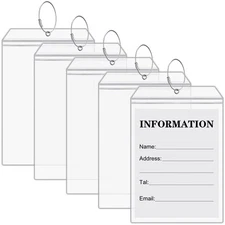 Saintrygo Golf Luggage Tags 9 x 6 Inch Clear PVC Waterproof Zipper Plastic Po...