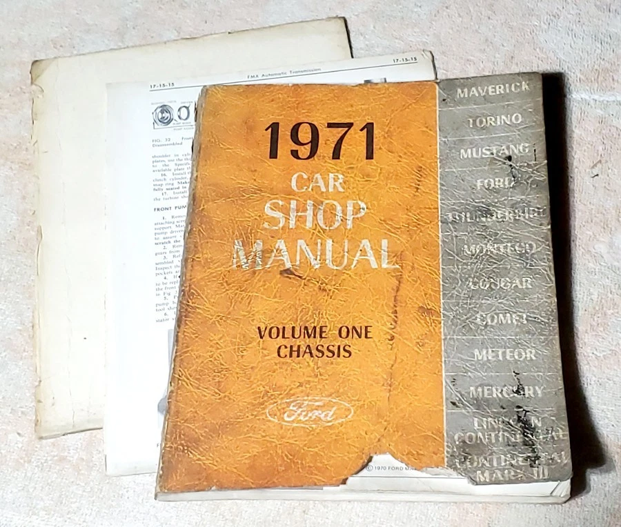 Manual de tienda original 1971 Lincoln Mark III Town Car Continental Ford LTD Galaxie Foto 4 de 4