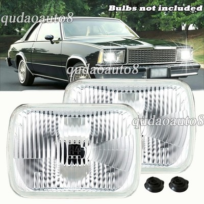 2PCS Fit Chevy Malibu 1978-81 El Camino 7x6'' 5x7'' inch LED Headlights Housing