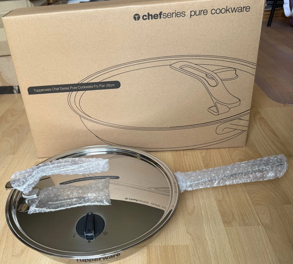 Tupperware T Chef Series Pure Cookware Bratpfanne/ Fry Pan, 28 cm,Silber-TOP/NEU