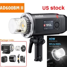 Godox AD600BM II Bowens Mount 600Ws Led Video Light Outdoor Studio Flash updated