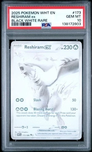 Pokemon Reshiram ex White Flare Black White Rare #173 PSA 10 Gem Mint
