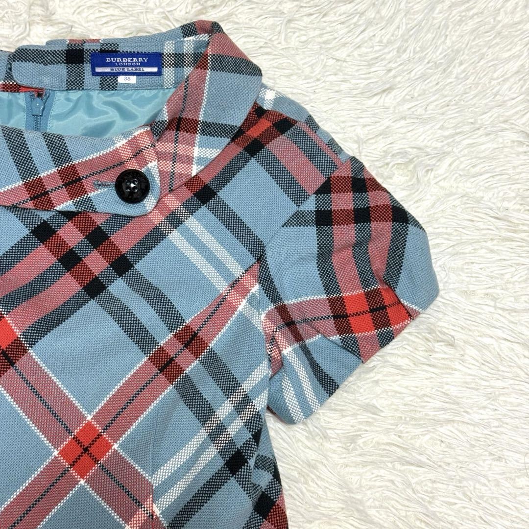 Burberry Blue Label Nova Check Short-Sleeve Mini Dress [BL/38/VG