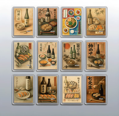 Japanischer Sushi Kühlschrankmagnet - Küche Kühlschrank Dekoration Set