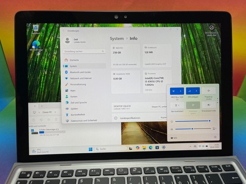 Dell Latitude 7200 2-in1 i5-8365U 8GB 256GB Win 11Pro 12,3" De LTE - Bild 3 von 9