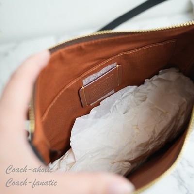 Coach CZ177 Ellie File Bag In Signature Canvas Tan/Black NWT | eBay