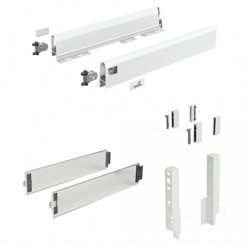 Kit tiroir verre DesignSide ArciTech blanc H94mm pour dos H218mm