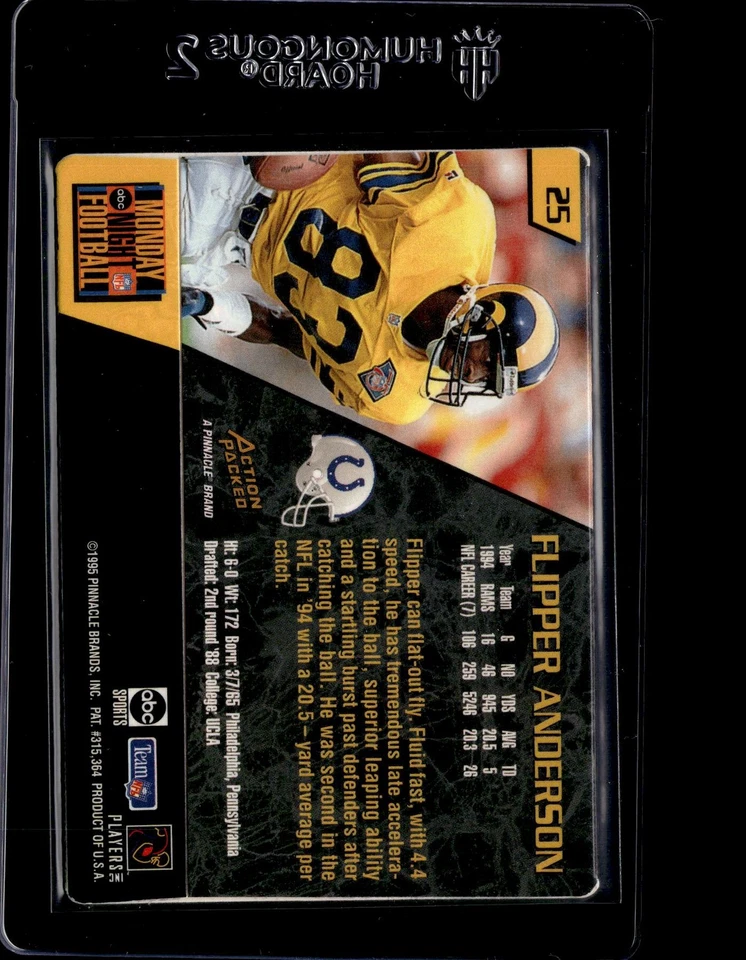 1995 Action Packed Monday Night Football #25 Flipper Anderson - Image 2 of 2