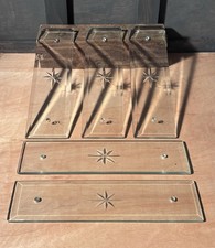 Reclaim 60’s Vintage Hand Cut Glass Door Push Plates & Glass Door Handles.