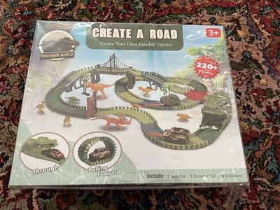 NEW Gamzoo Create a Road Dinosaur Track Set 200+ Pieces