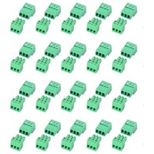 3 Pin 5.08mm Pitch PCB Mount Screw Terminal Block Connector Phoenix Plug 20 Set