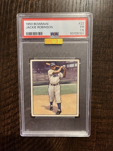 1950 bowman jackie robinson PSA 1.5 MBA Gold