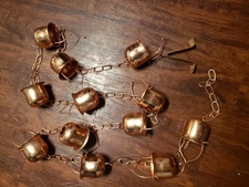 Copper Rain Chain Decorative Chimes & Cups Fountain 8.5’ Long Pot Style Marrgon?