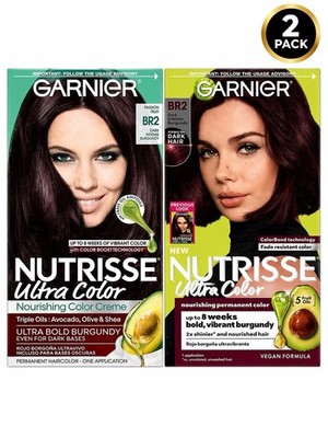 (2 Pack) Garnier Nutrisse Ultra BR2 Dark Intense Burgundy (Package May Vary) M27