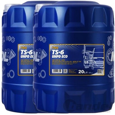 2x 20 LITER SAE 10W-40 MANNOL UHPD TS-6 MOTORÖL LKW BUSSE