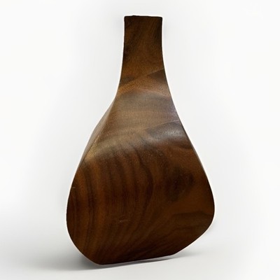 Wildflowers WOOD Sculpted Vase Modern Wooden Decor Handcrafted Style Cottagecore