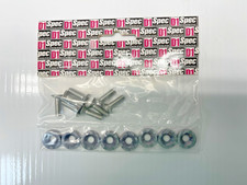 D1 Spec Charcoal Gray Aluminium Fender Washer Bolt Kit Engine Bay Aftermarket