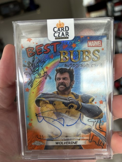 2026 Topps Chrome Deadpool Wolverine Hugh Jackman Auto Best Bubs 16/25