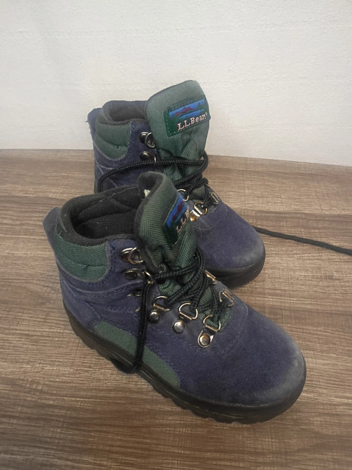 Botas Juveniles Niños Talla 10 L.L. Botas Bean Kids Northwoods azules y verdes Foto 2 de 4