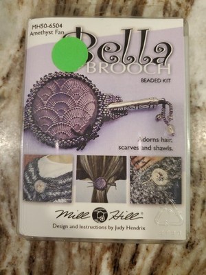 Mill Hill Bella Brooch Beaded Kit - Amethyst Fan