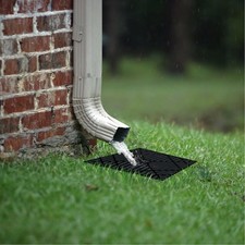 Black Gutter Downspout Extensions Catch Basin Low Profile Downspout Extender