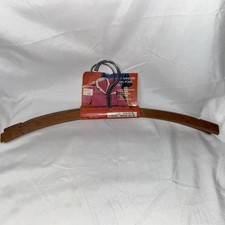 Lot Of 4 Vintage Wooden Curved Hangers In Original Packaging