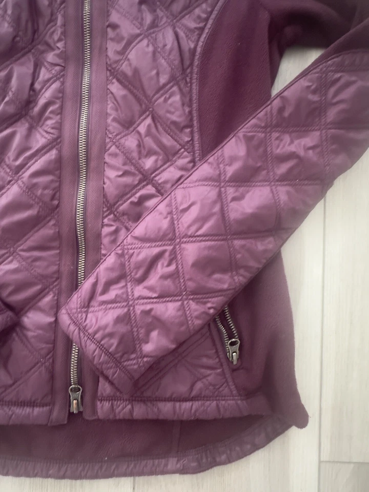 Chaqueta Athleta Vortex Primaloft acolchada polar con capucha rojo borgoña para mujer-XS Foto 4 de 4
