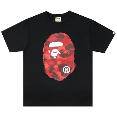 BAPE Color Camo Big Ape Head T-Shirt Black Red | A Bathing Ape | eBay